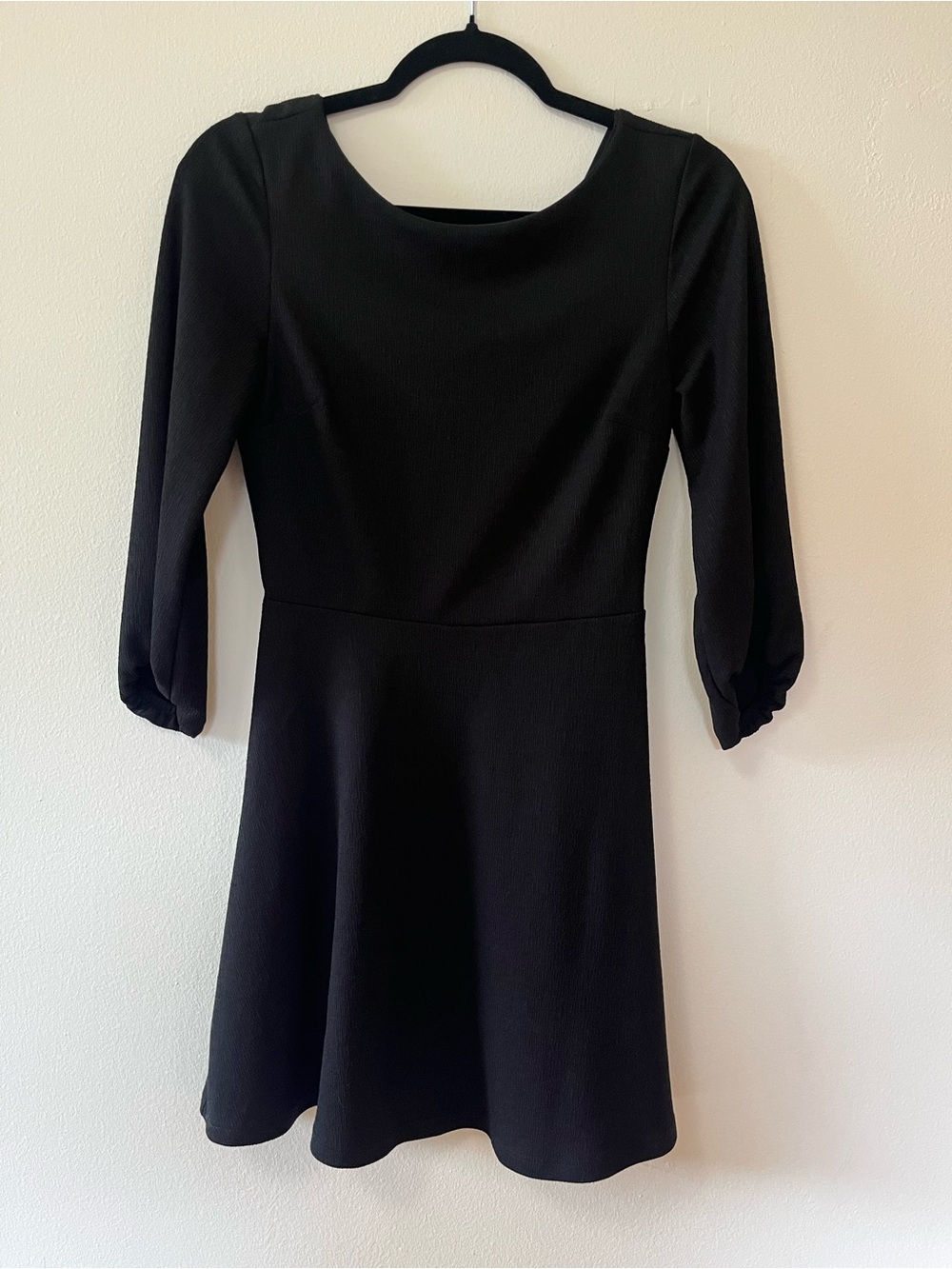 The Vanity Room Black Long-Sleeve A-Line Dress